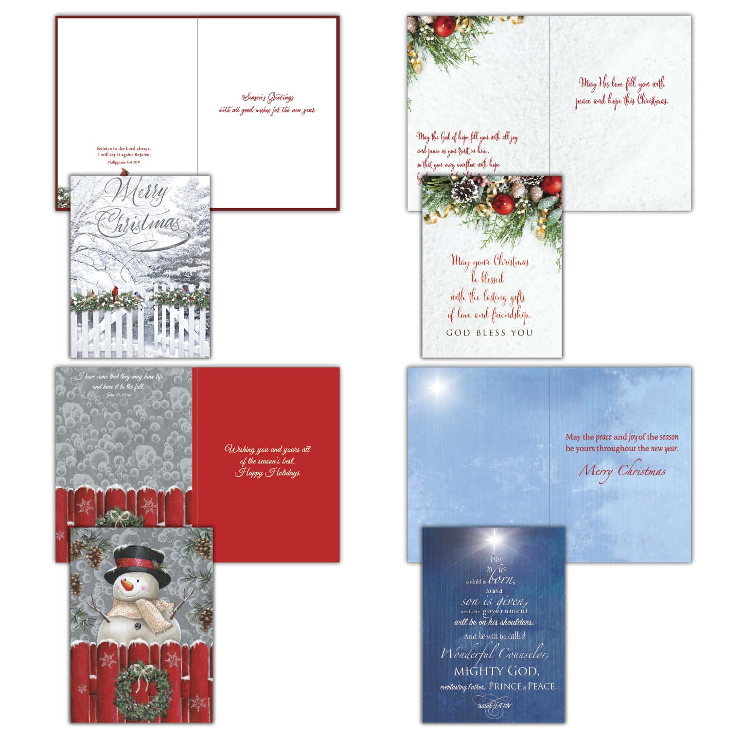 Extra Large Boxed Christmas Card Assortment - 4 Cards