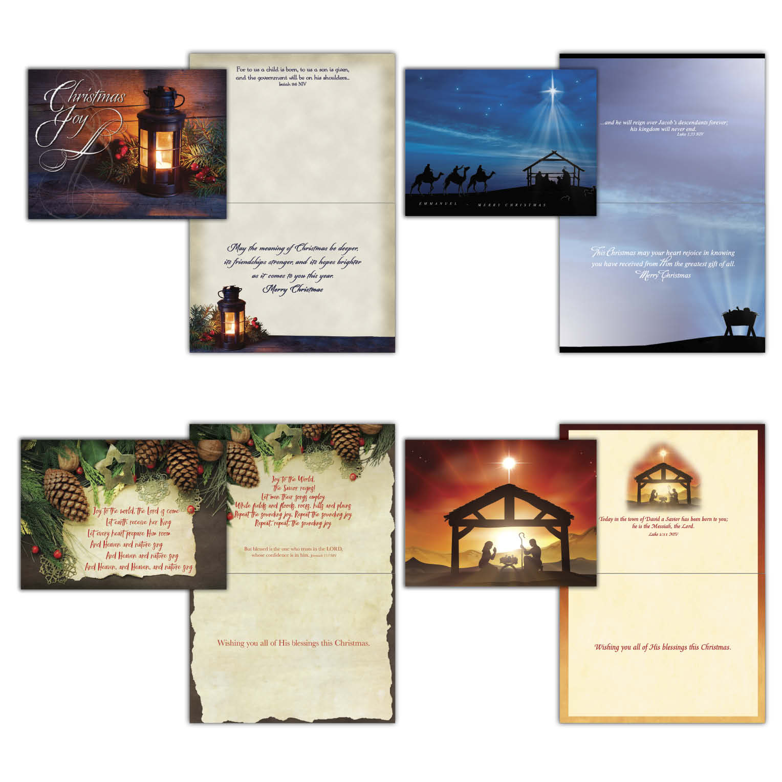 Extra Large Boxed Christmas Card Assortment - 4 Cards