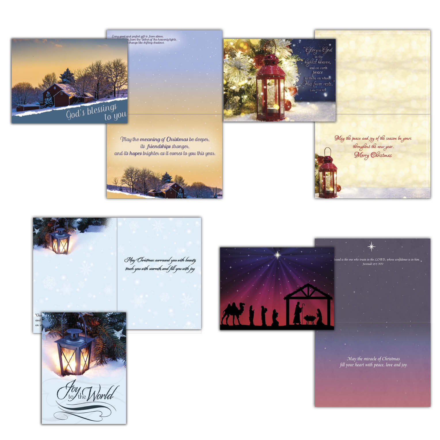 Extra Large Boxed Christmas Card Assortment - Wonderful Time of the Year - NIV- 48 Cards and Envelopes