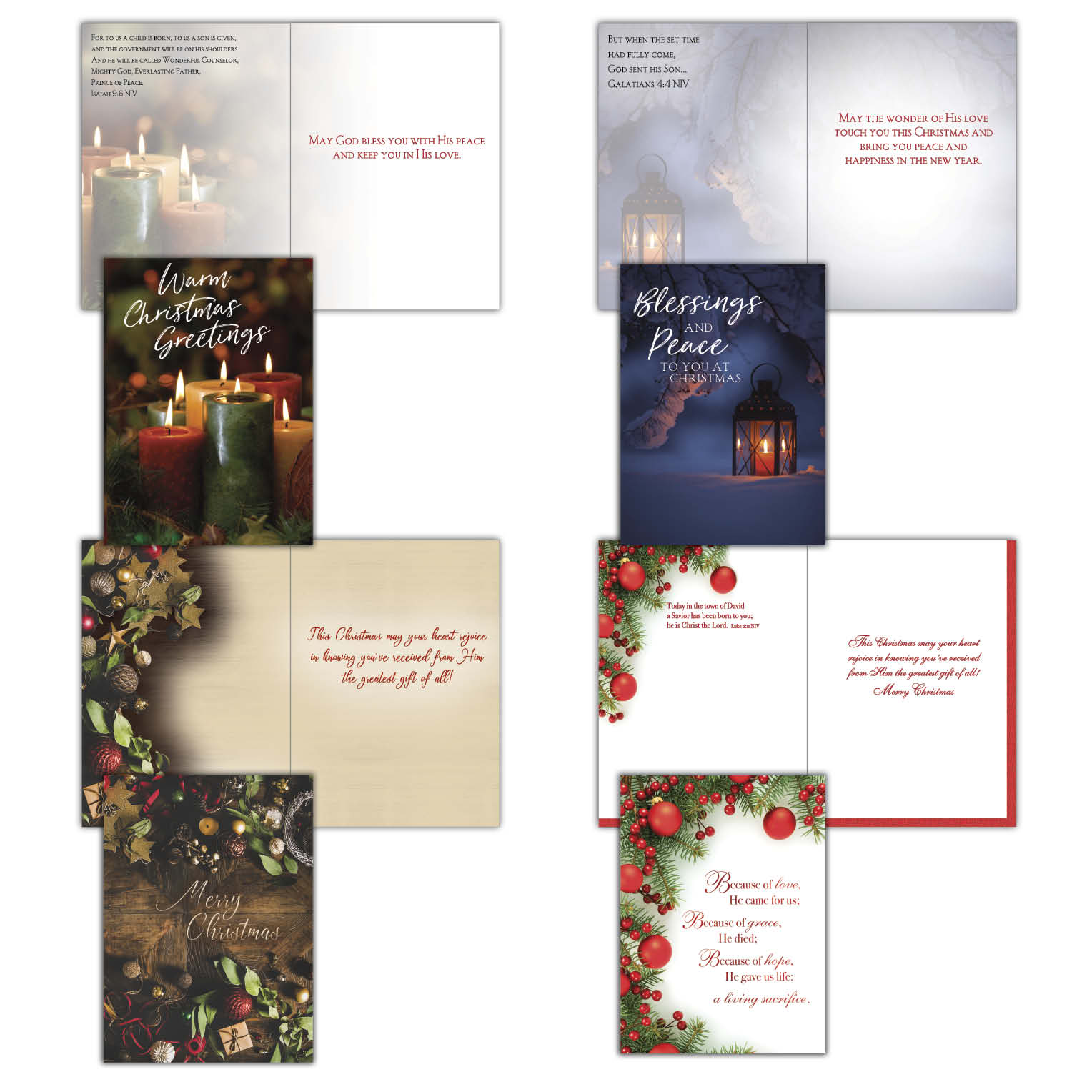 Extra Large Boxed Christmas Card Assortment - Wonderful Time of the Year - NIV- 48 Cards and Envelopes