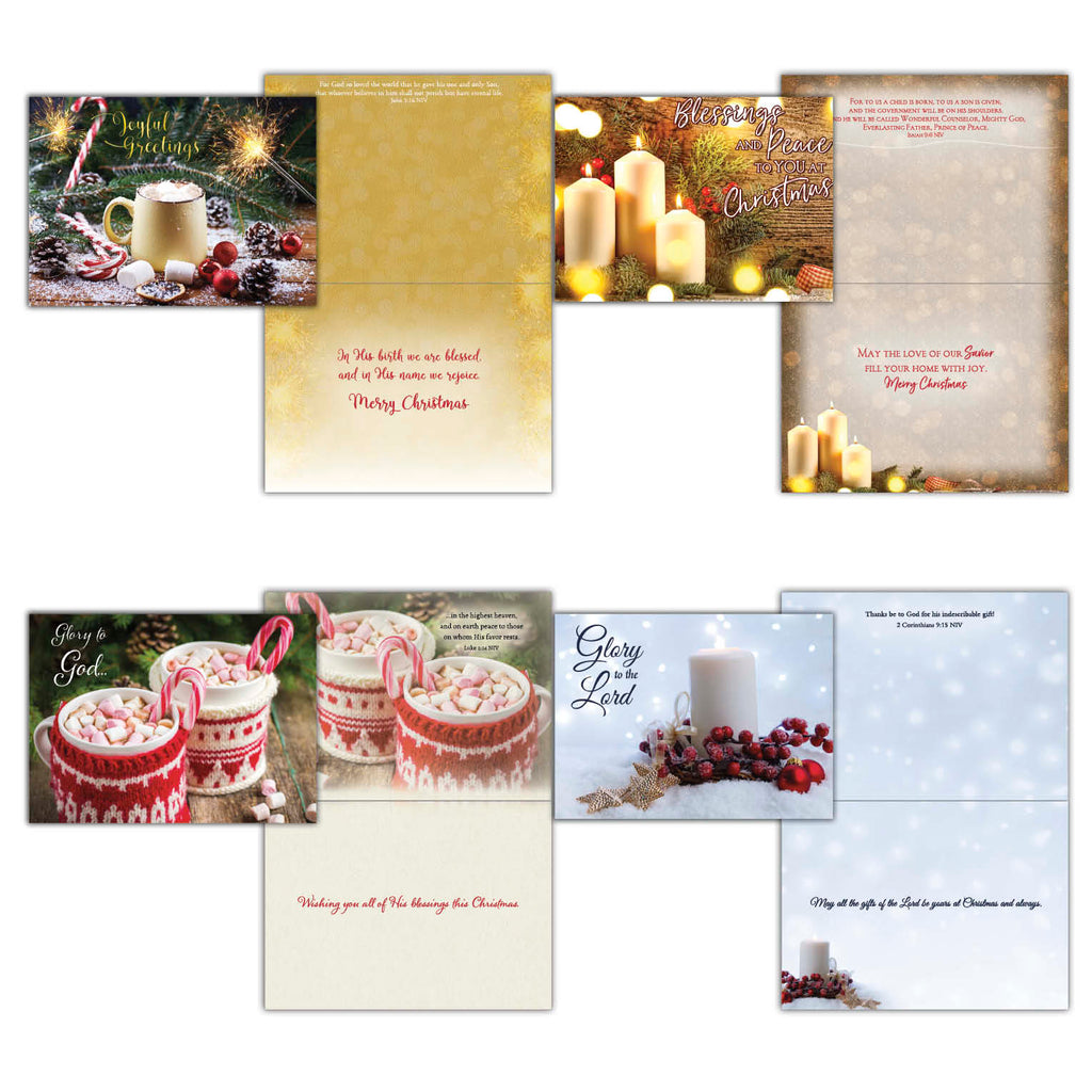 Extra Large Boxed Christmas Card Assortment - Wonderful Time of the Year - NIV- 48 Cards and Envelopes