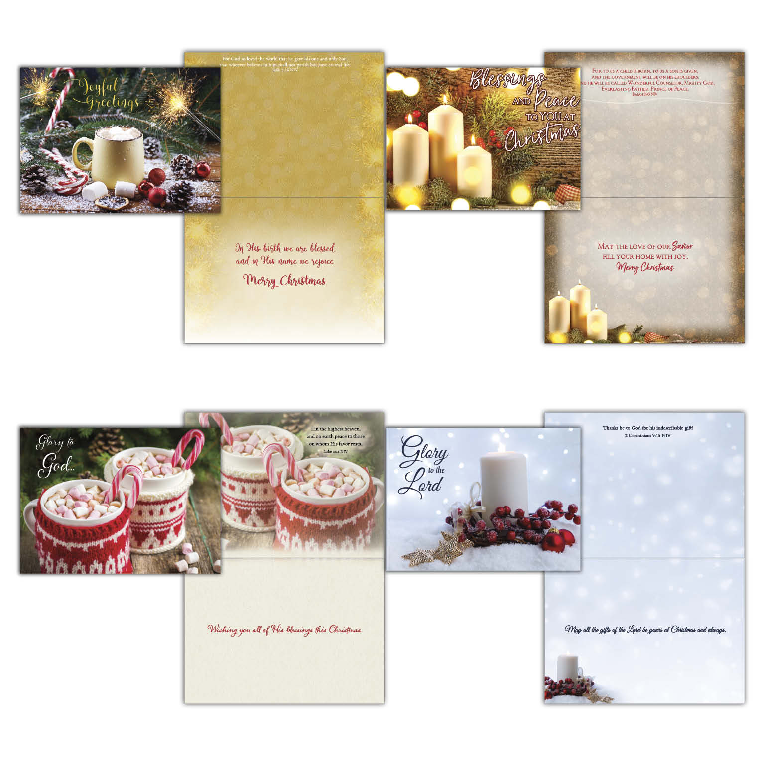 Extra Large Boxed Christmas Card Assortment - Wonderful Time of the Year - NIV- 48 Cards and Envelopes