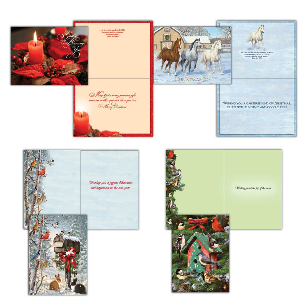 Extra Large Boxed Christmas Card Assortment - Wonderful Time of the Year - NIV- 48 Cards and Envelopes