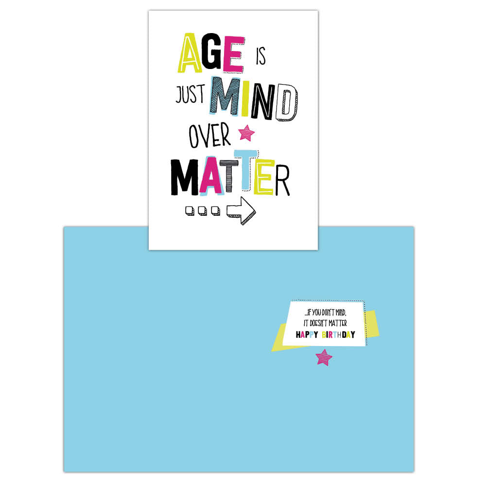 Mind Over Matter - Birthday Card