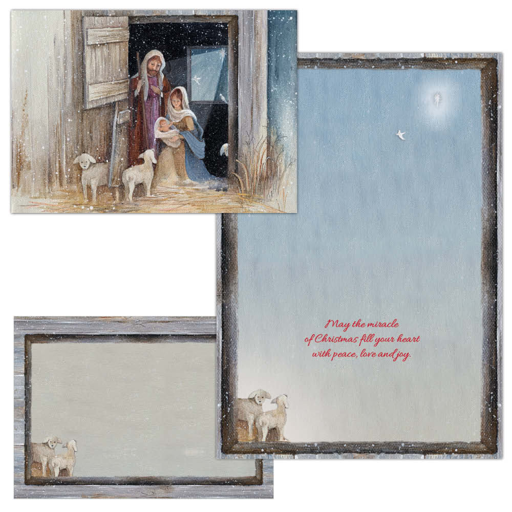 The Stable-  26 Boxed Christmas Cards and Envelopes
