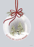 Front of card Christmas Snow Globe with Trees