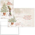 Front and Interior of Scripture Christmas Card with Mice