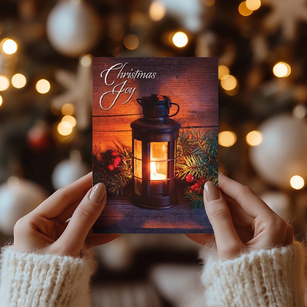 Person Holding Christmas Card