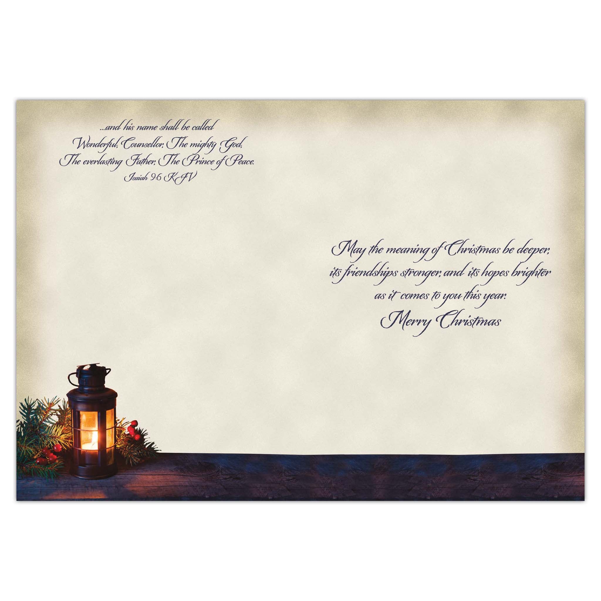 Colored Interior of Christmas Card