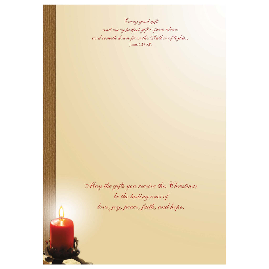 Decorated Interior of Scripture Christmas Card