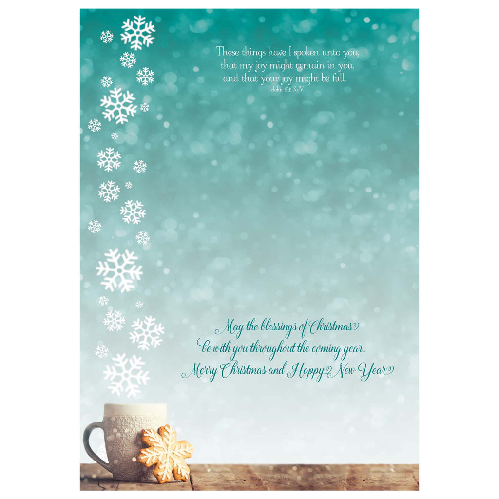 Interior of Christmas Card