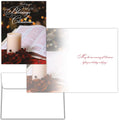 Front and Decorated Interior of Religious Christmas Card