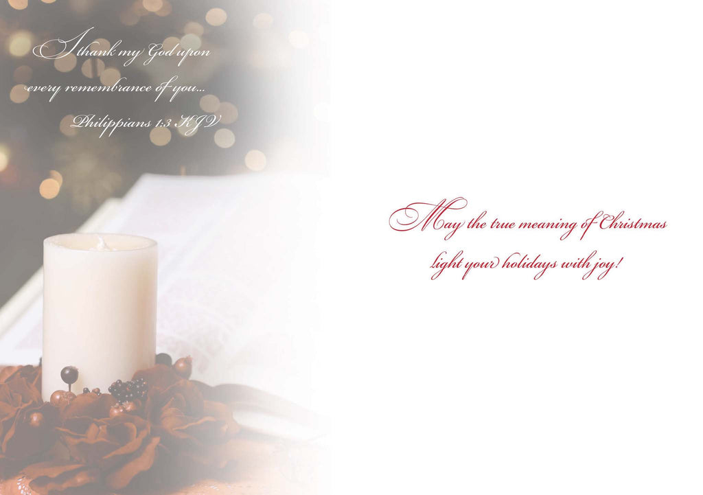 Colored Interior of Christmas Card