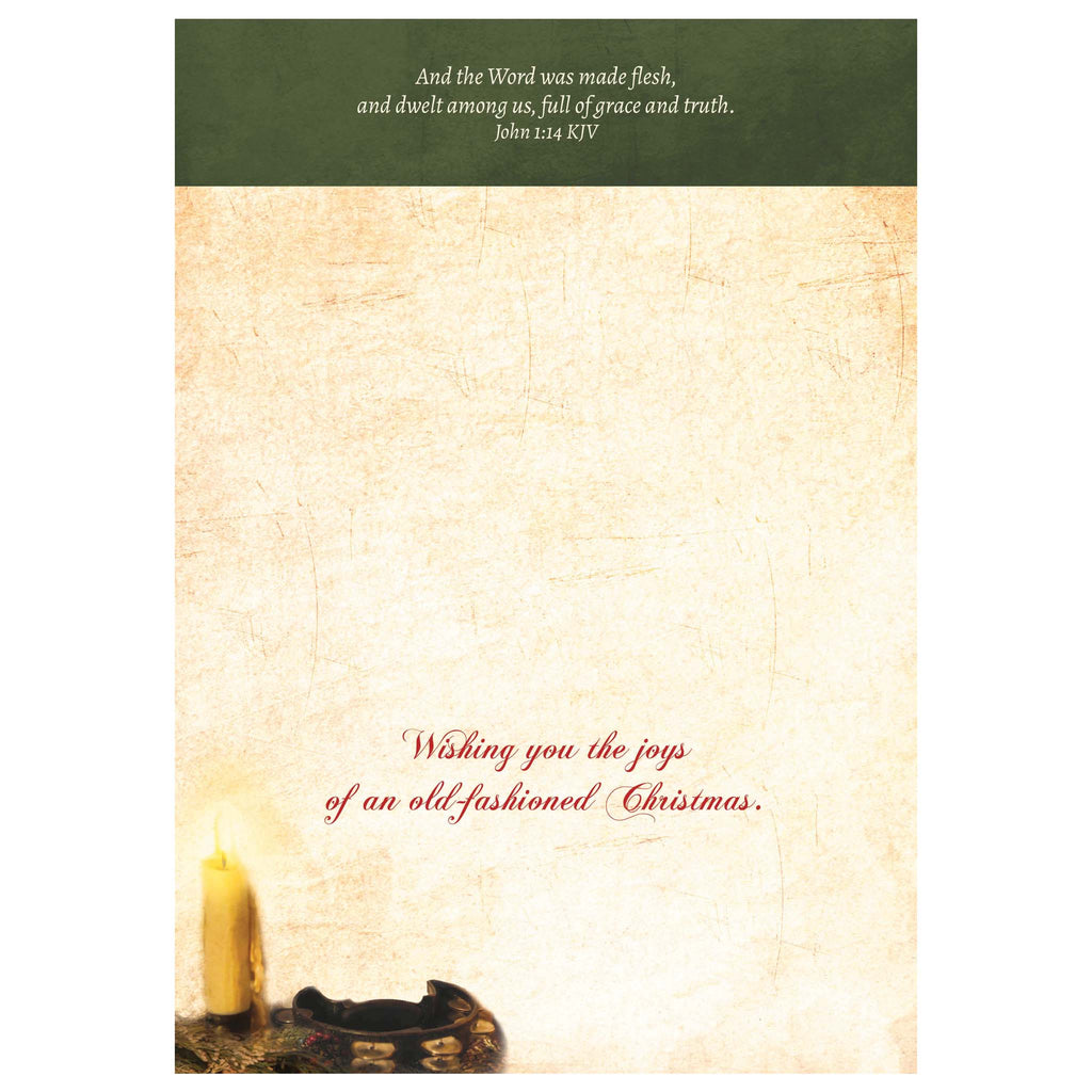 Full color interior of card
