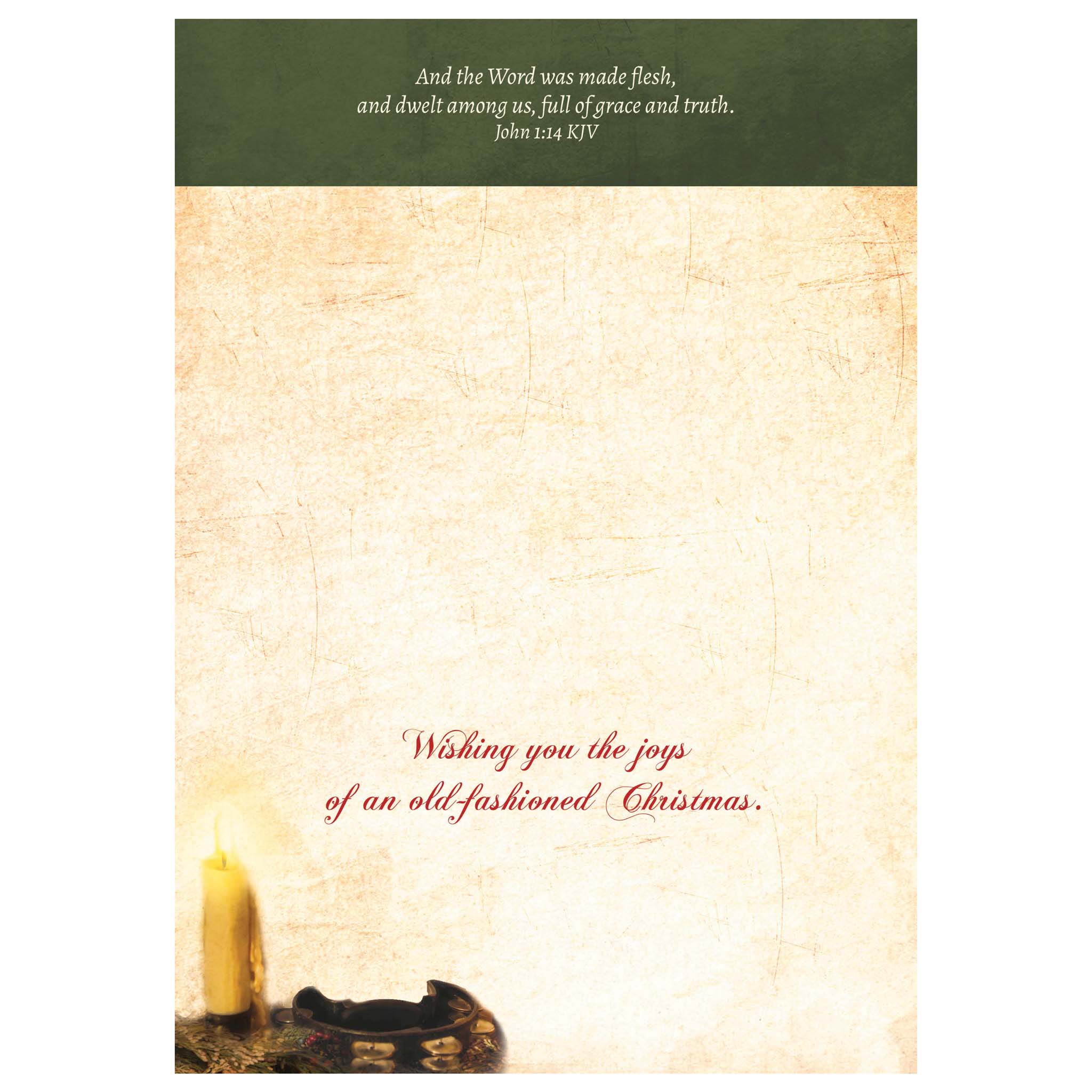 Full color interior of card