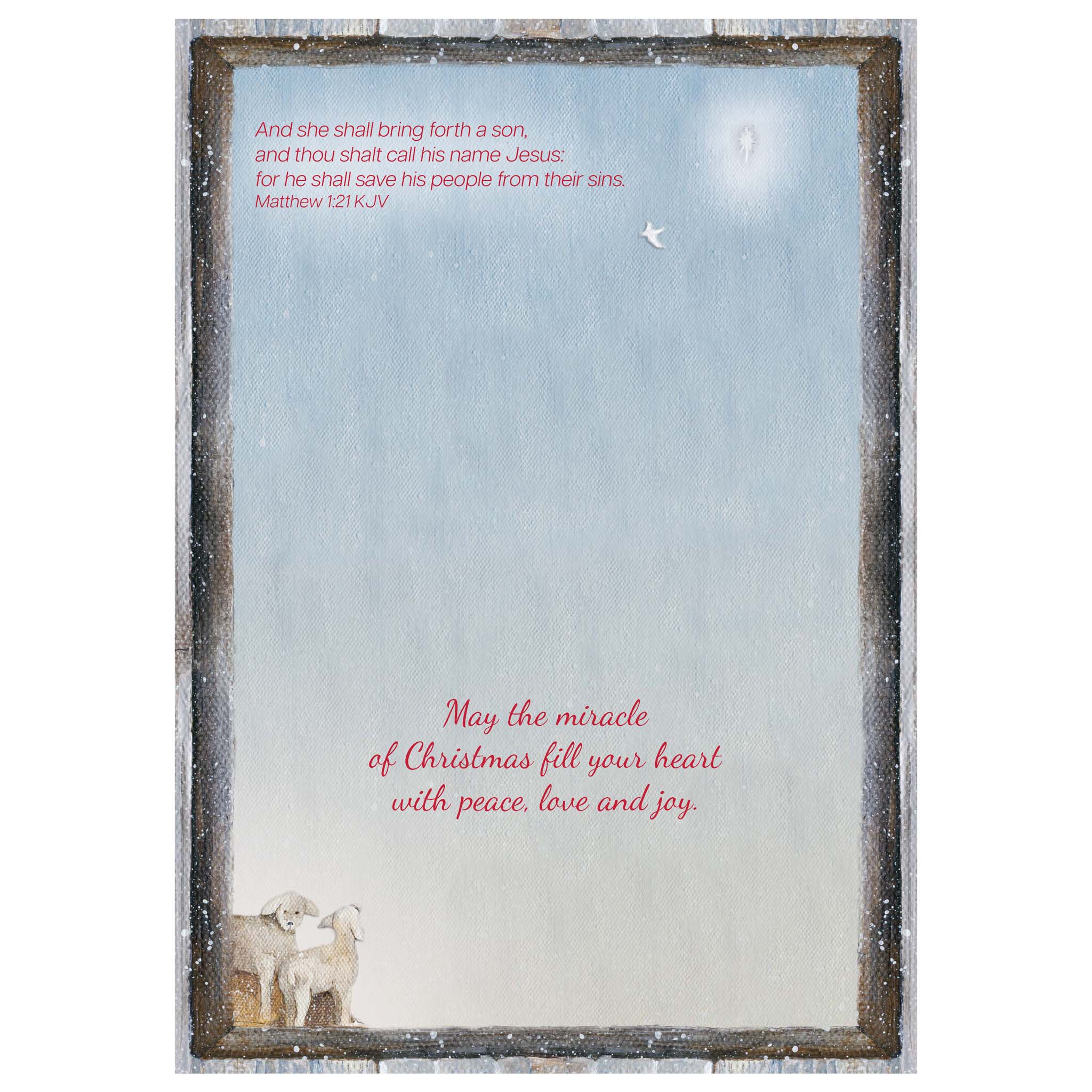 Inside of card included verse and scripture 