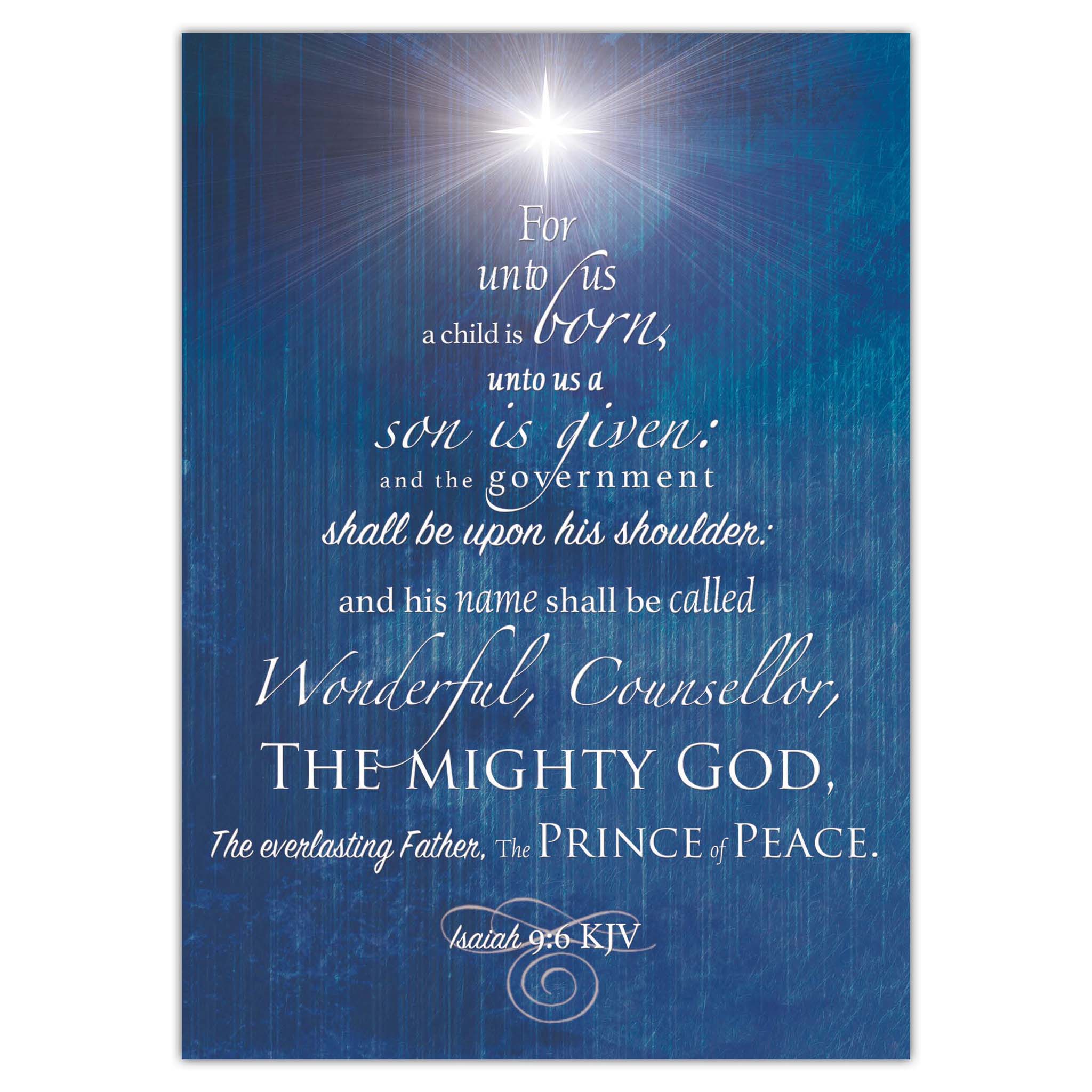 Front of Religious Christmas Card