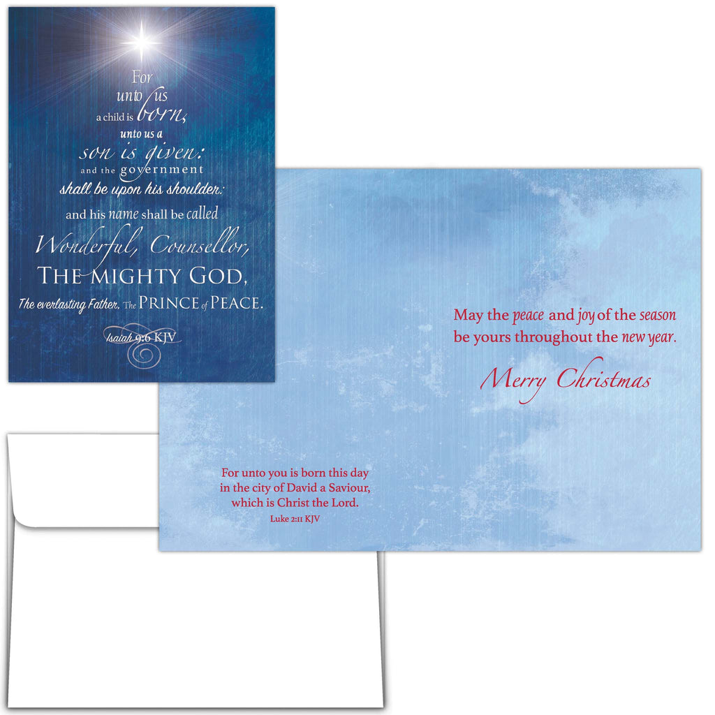 Front and Colored Interior of Christmas Card