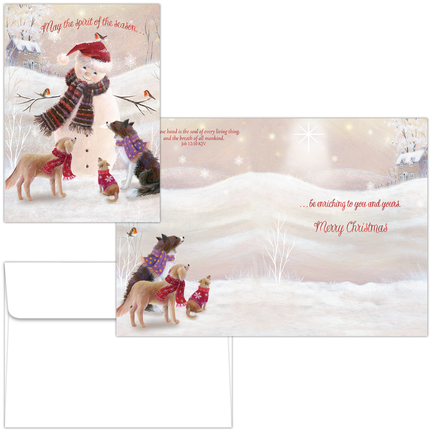 Letter to Snowman Christmas Card with KJV Scripture – Shared Blessings