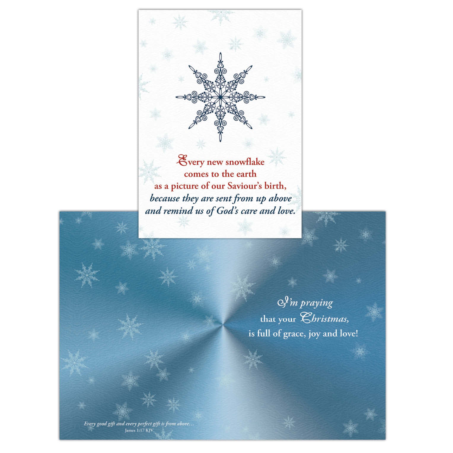 Every New Snowflake | Christmas Greeting Card with KJV Scripture