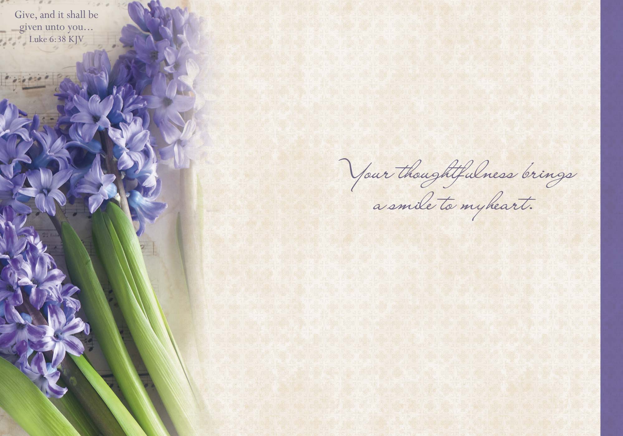 Christian Thank You Card | Hyacinth Sheet Music