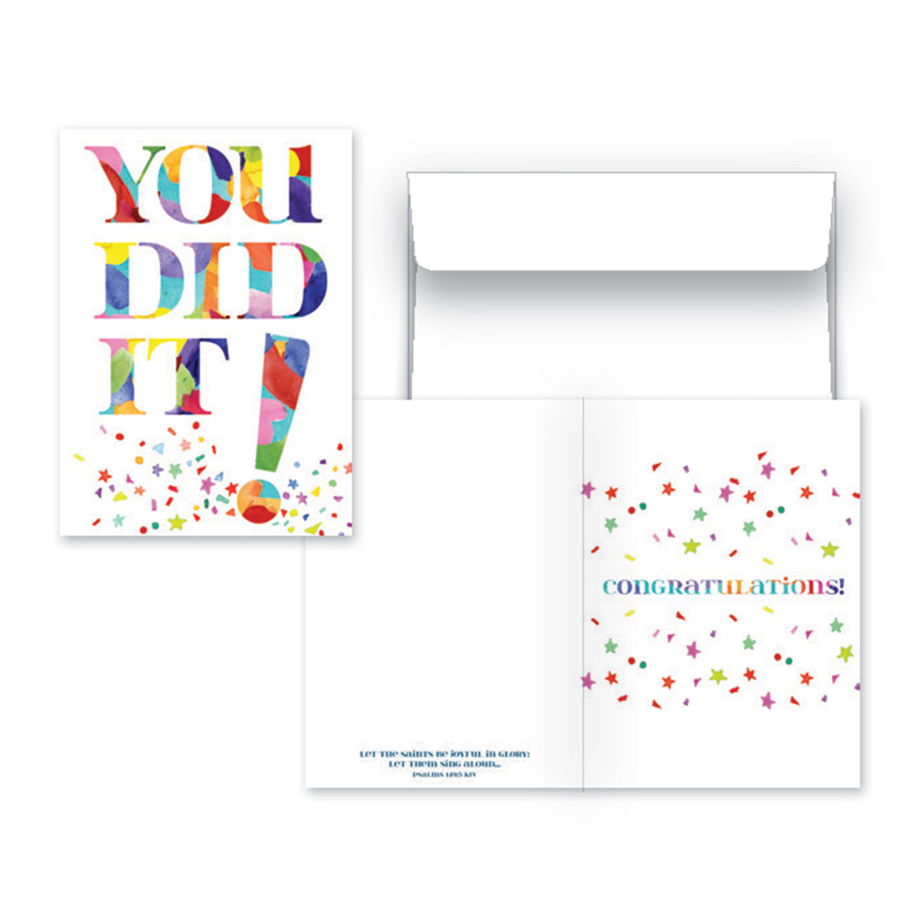 Christian Graduation Card - You Did It!  Greeting Card
