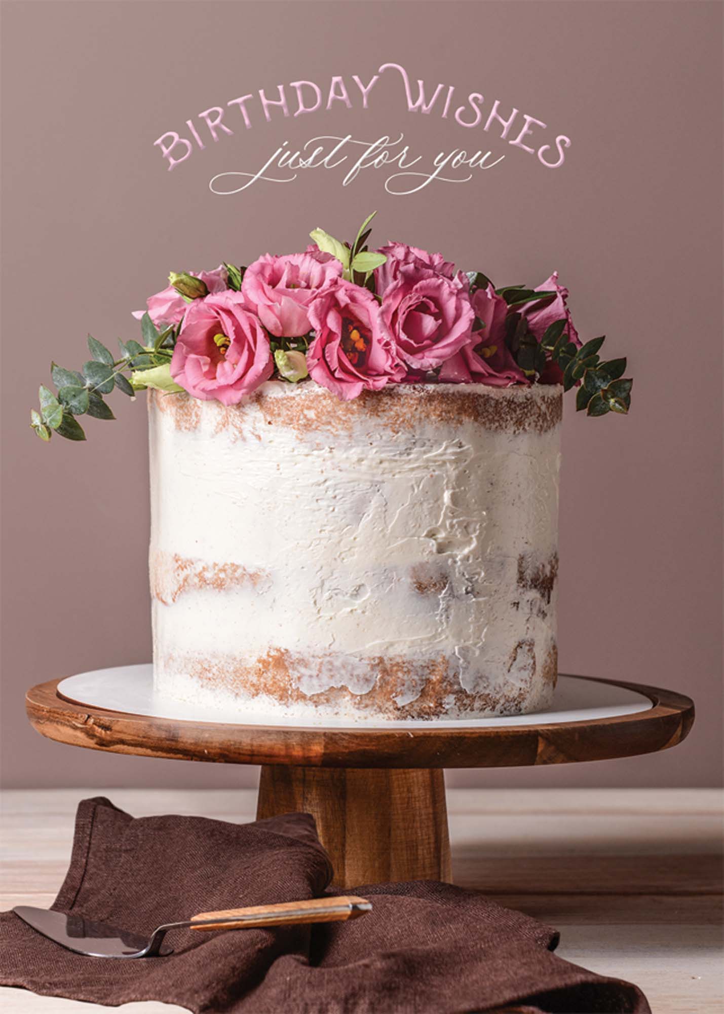 Shared Blessings Christian Birthday Card – Floral Cake & Scripture