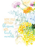 Christian Birthday Card | Botanical Flowers