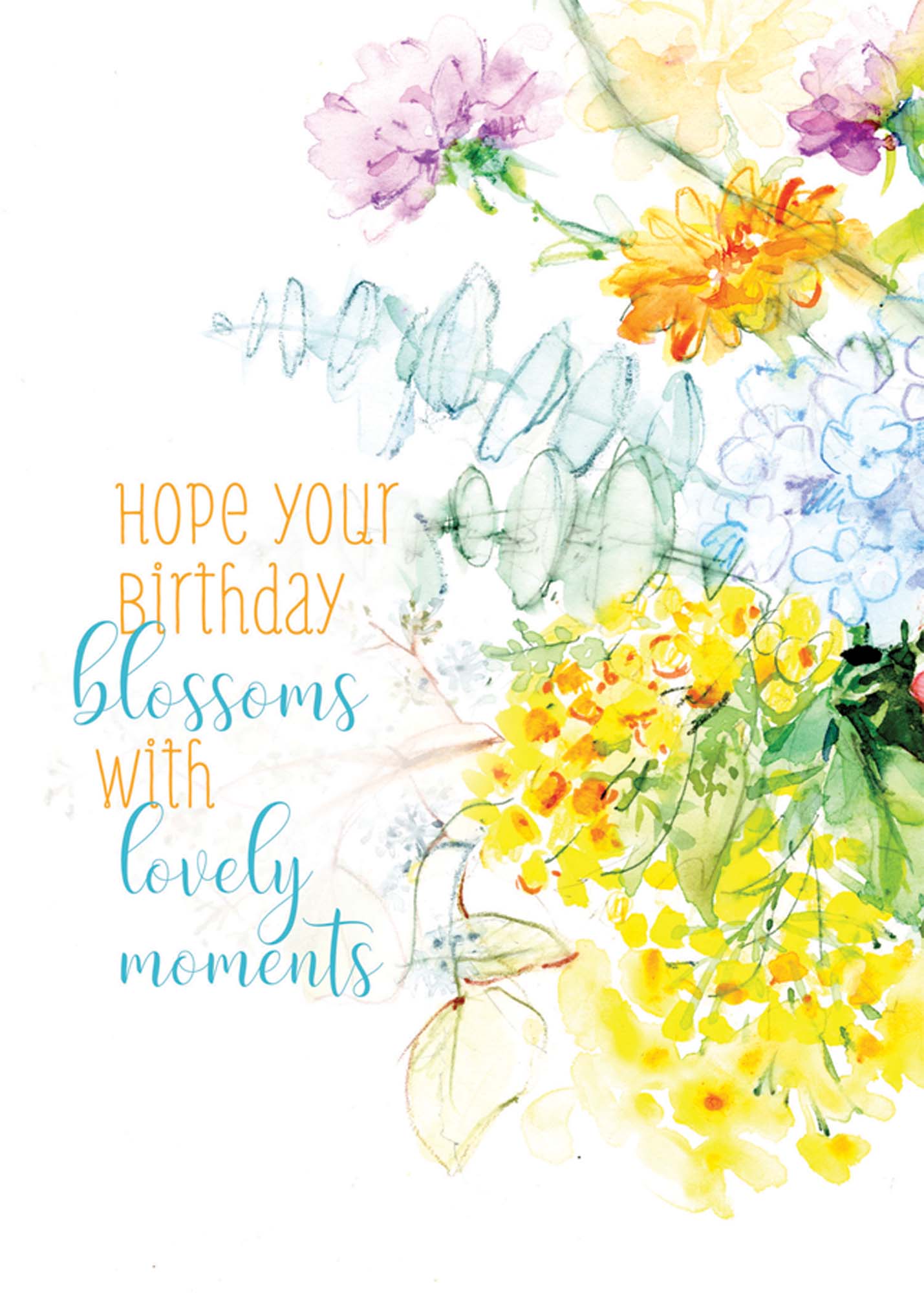 Christian Birthday Card | Botanical Flowers