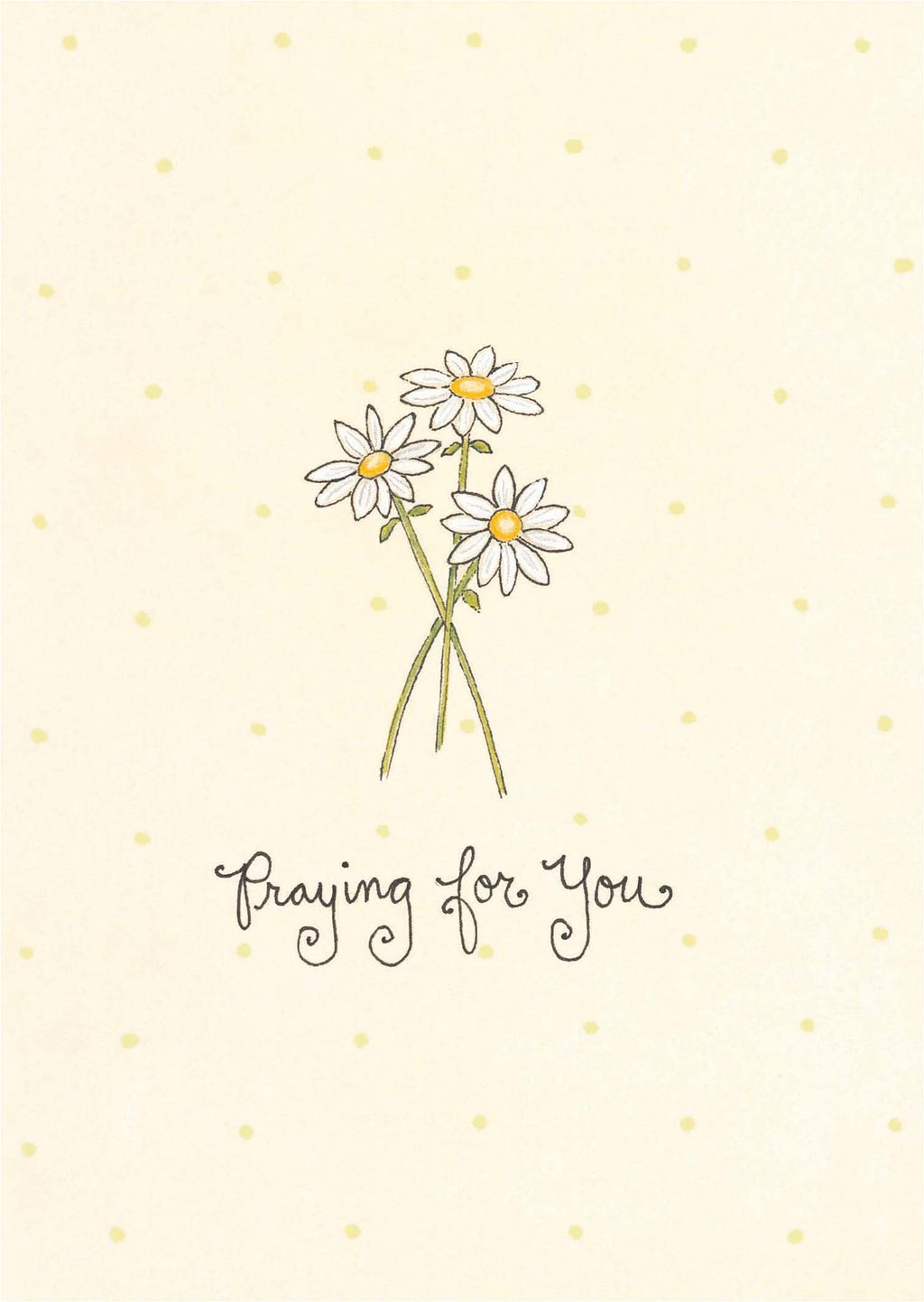 Praying For You – Religious Sympathy Card With Daisies