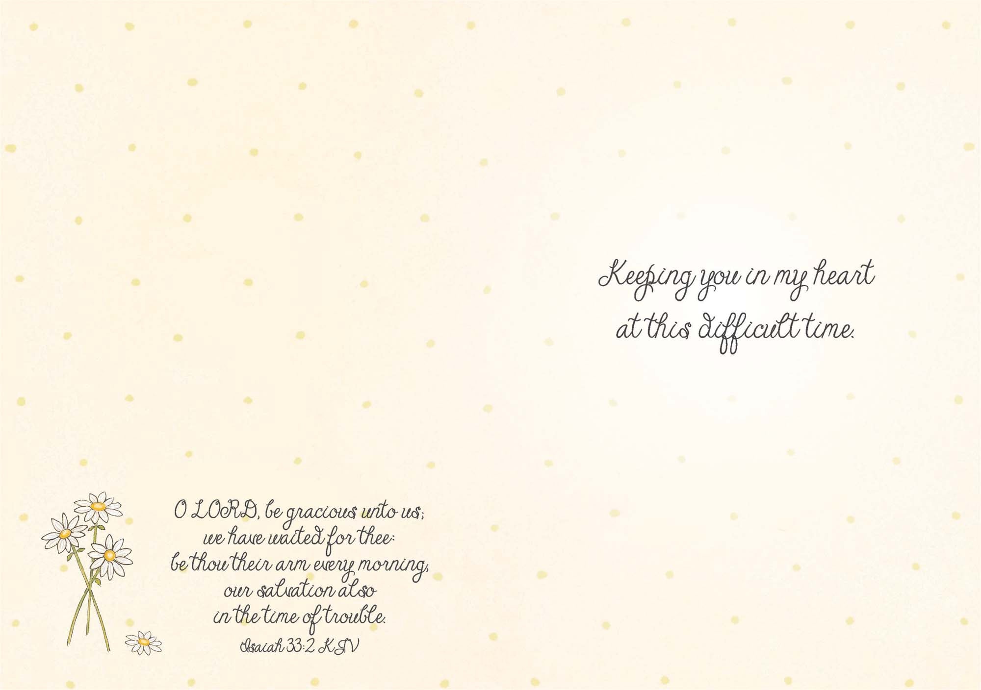 Praying For You – Religious Sympathy Card With Daisies