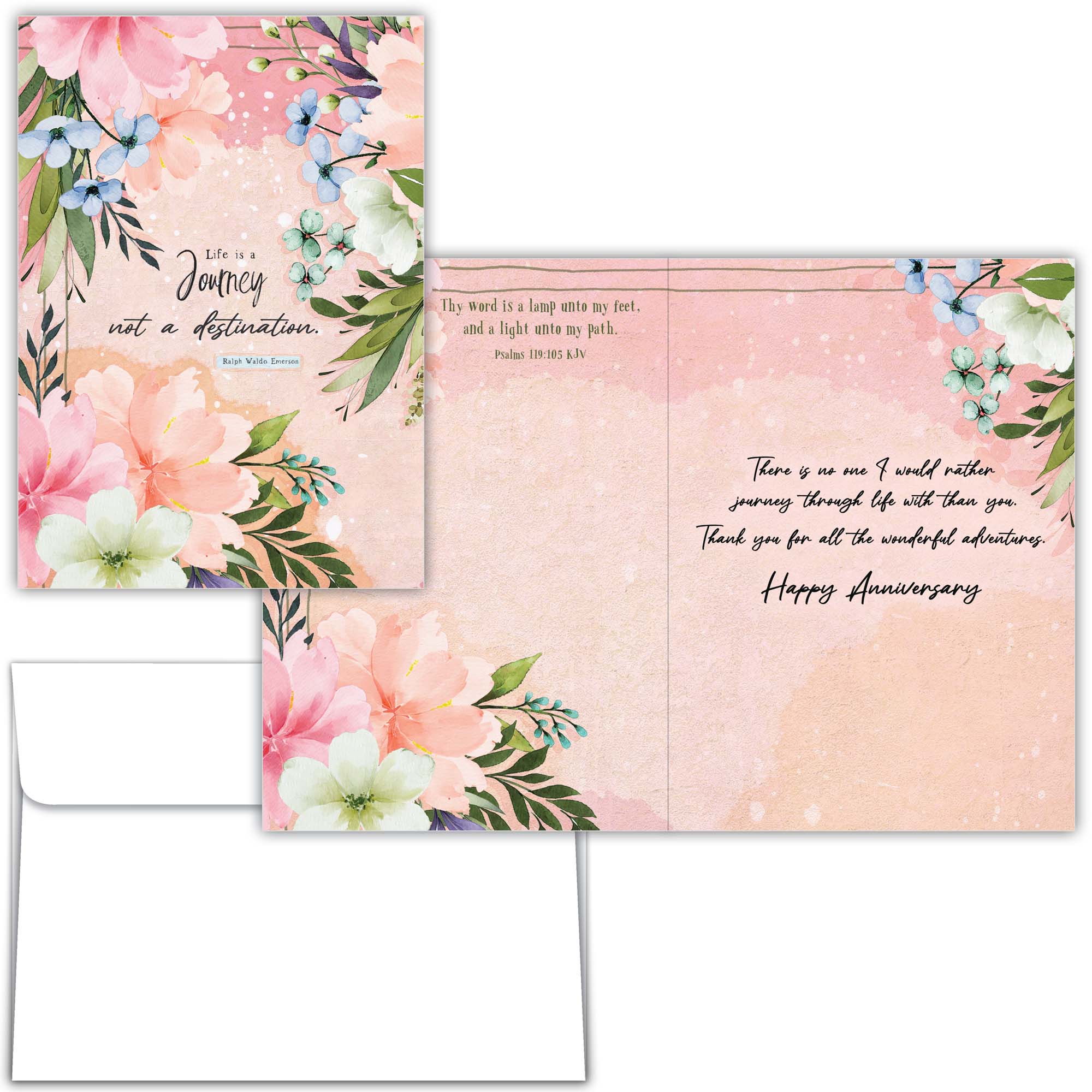 Religious Anniversary Card | Flower Box - Journey