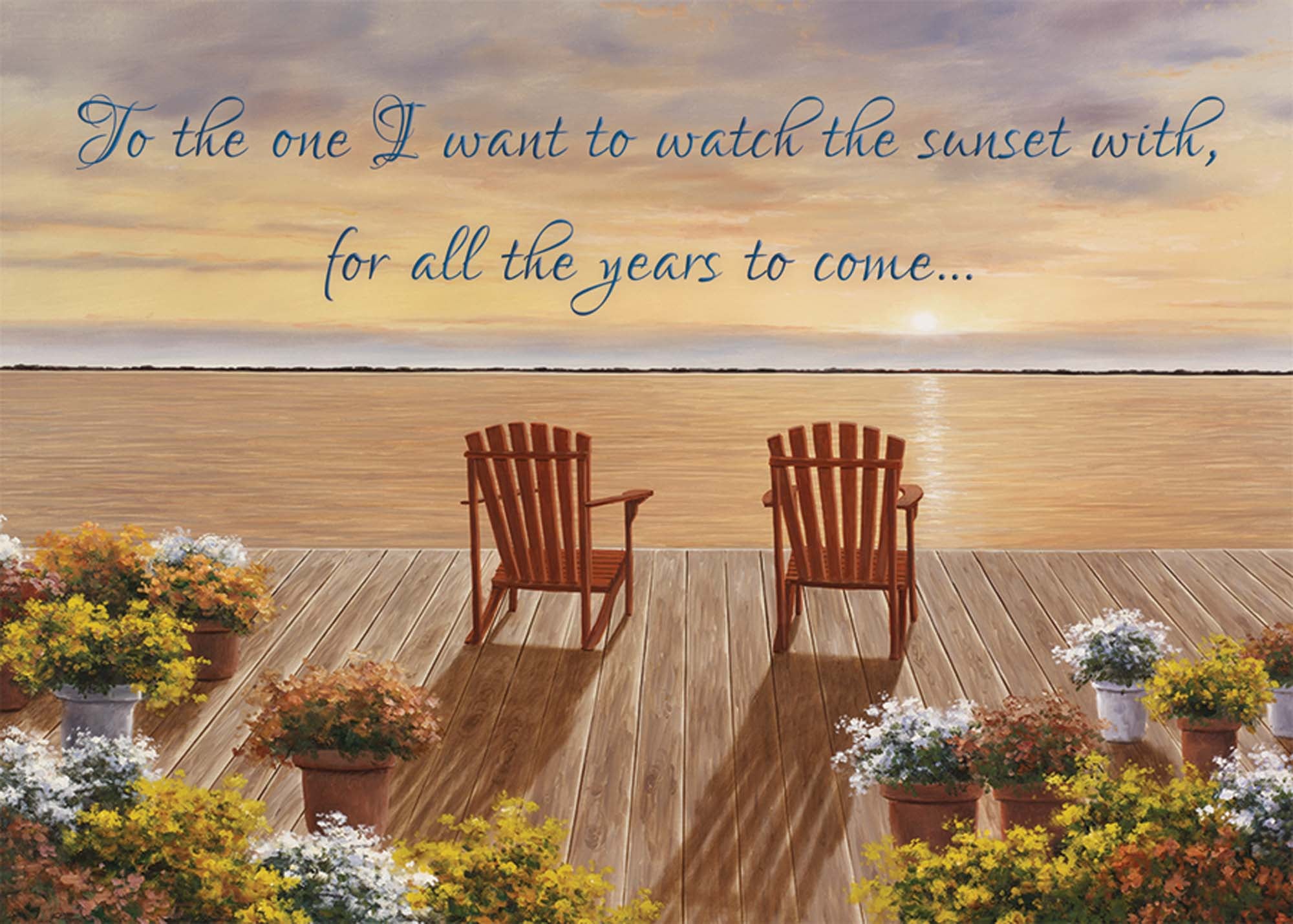 Religious Anniversary Card | Evening Deck View
