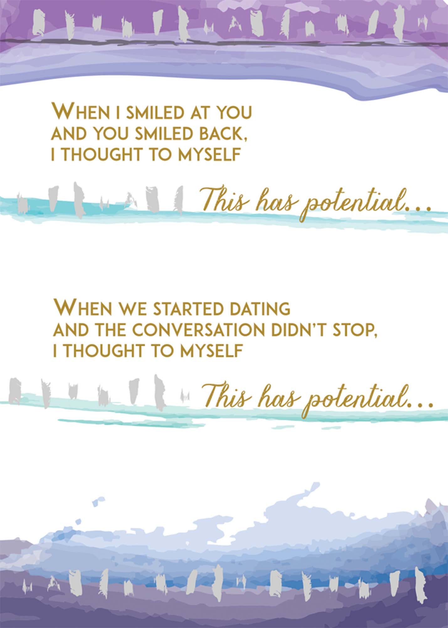 Christian Anniversary Card – “This Was Meant To Be” Watercolor Design