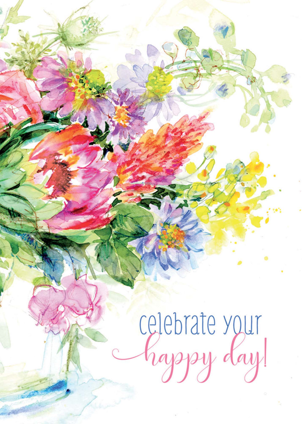 Christian Wedding Card | Botanical Flowers