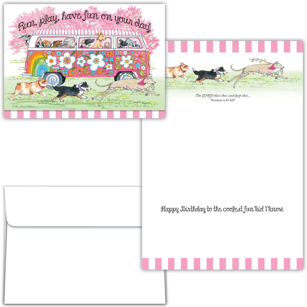 Christian Birthday Card | Dogs and Van