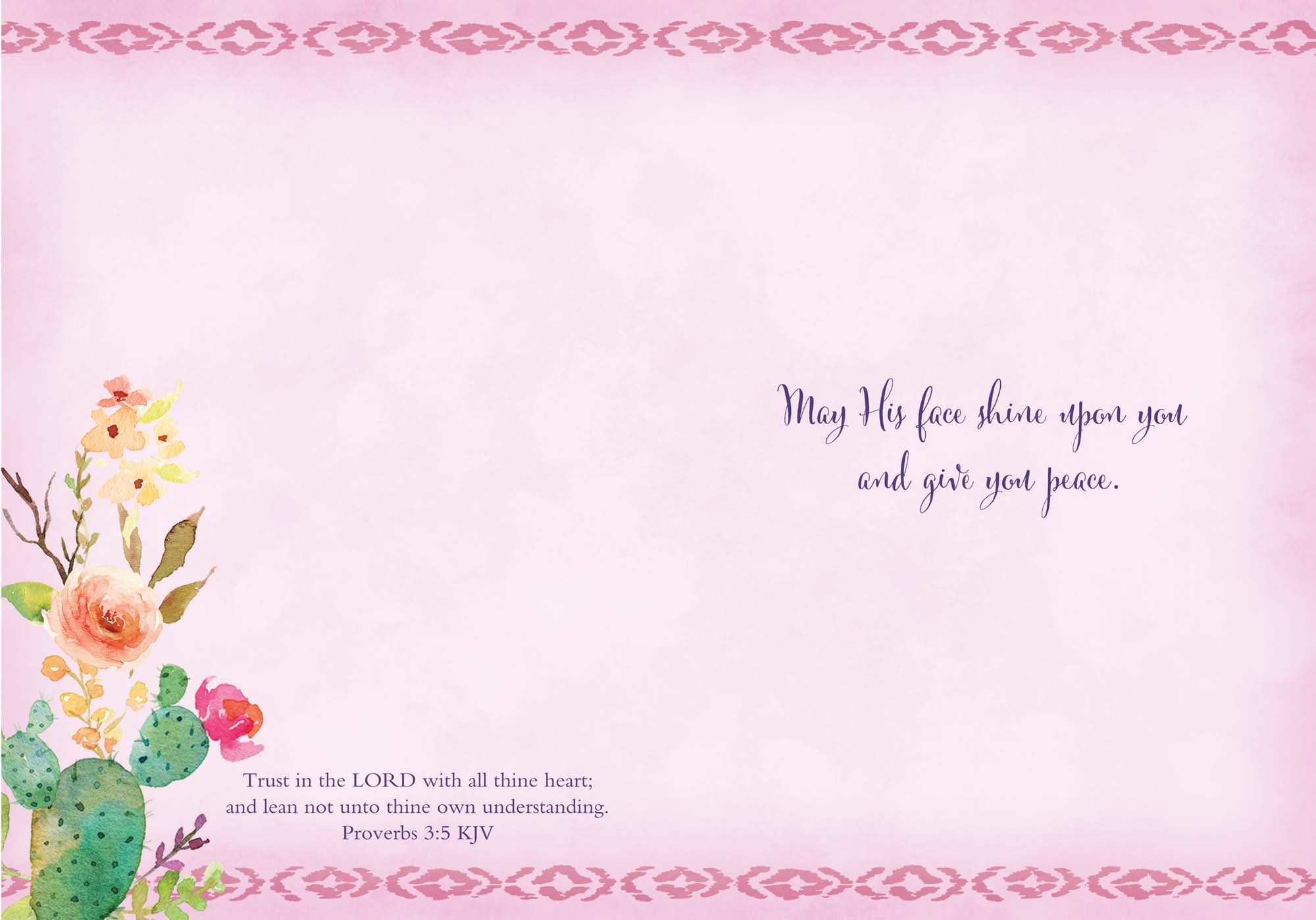 Christian Encouragement Card | Floral Wreath I