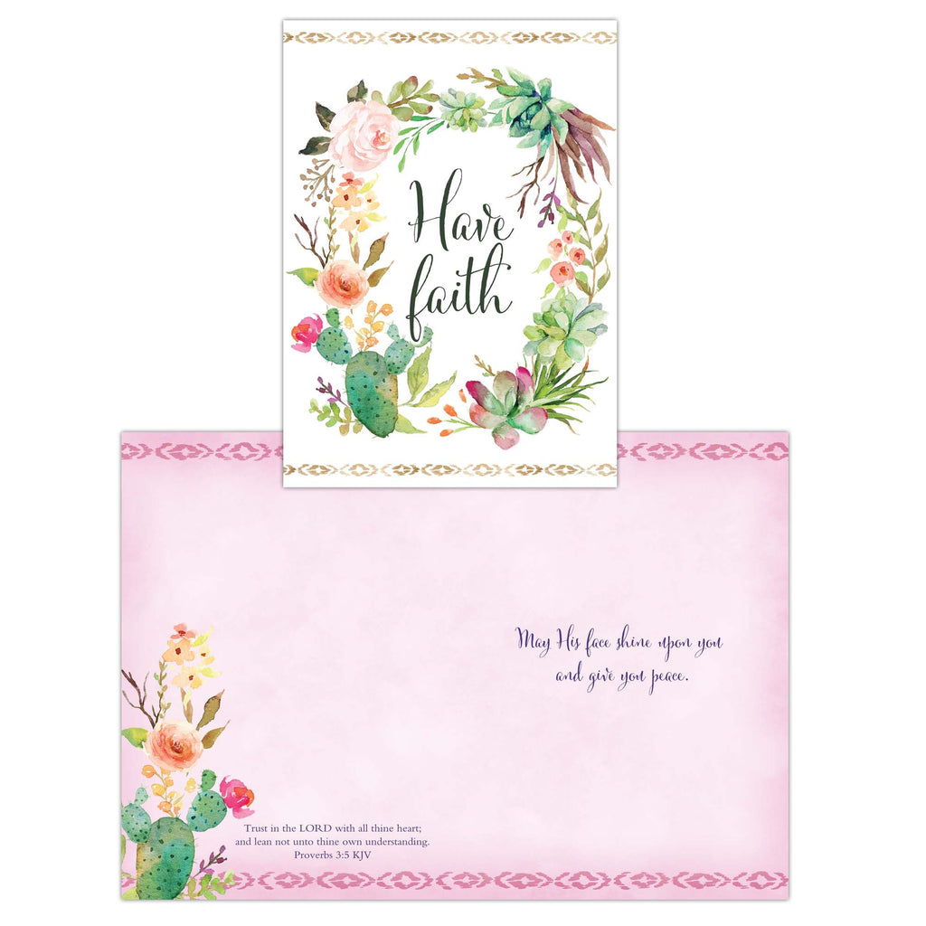 Christian Encouragement Card | Floral Wreath I