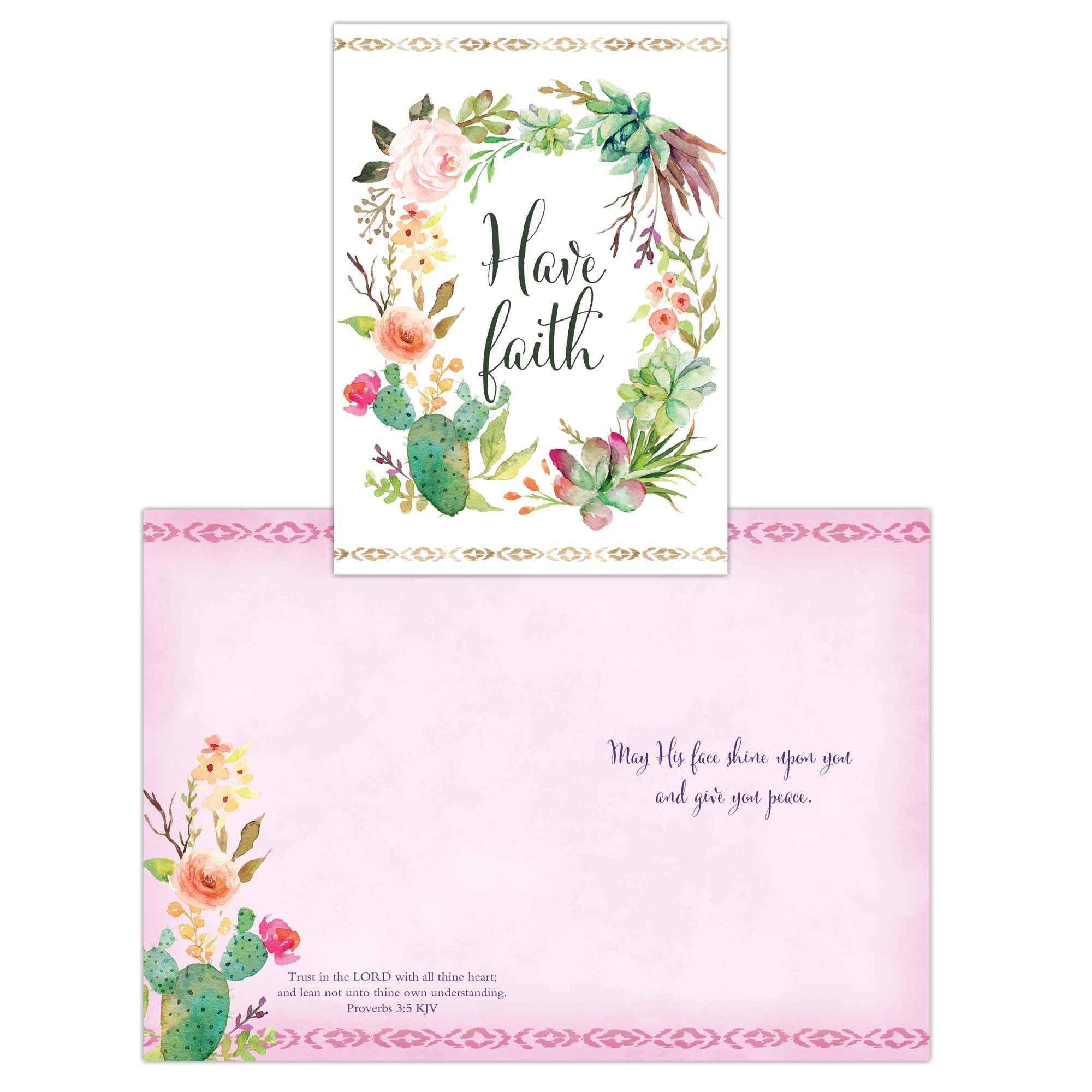 Christian Encouragement Card | Floral Wreath I