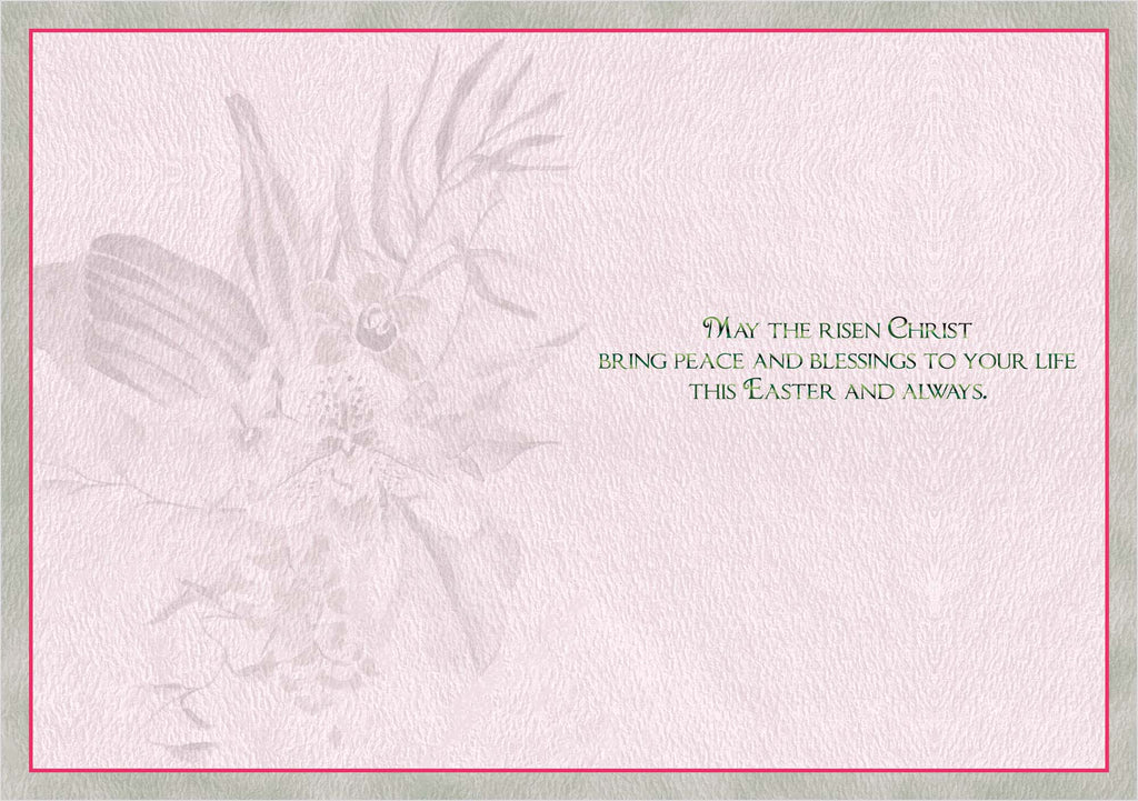 Religious Easter Card with Scripture – He is Risen