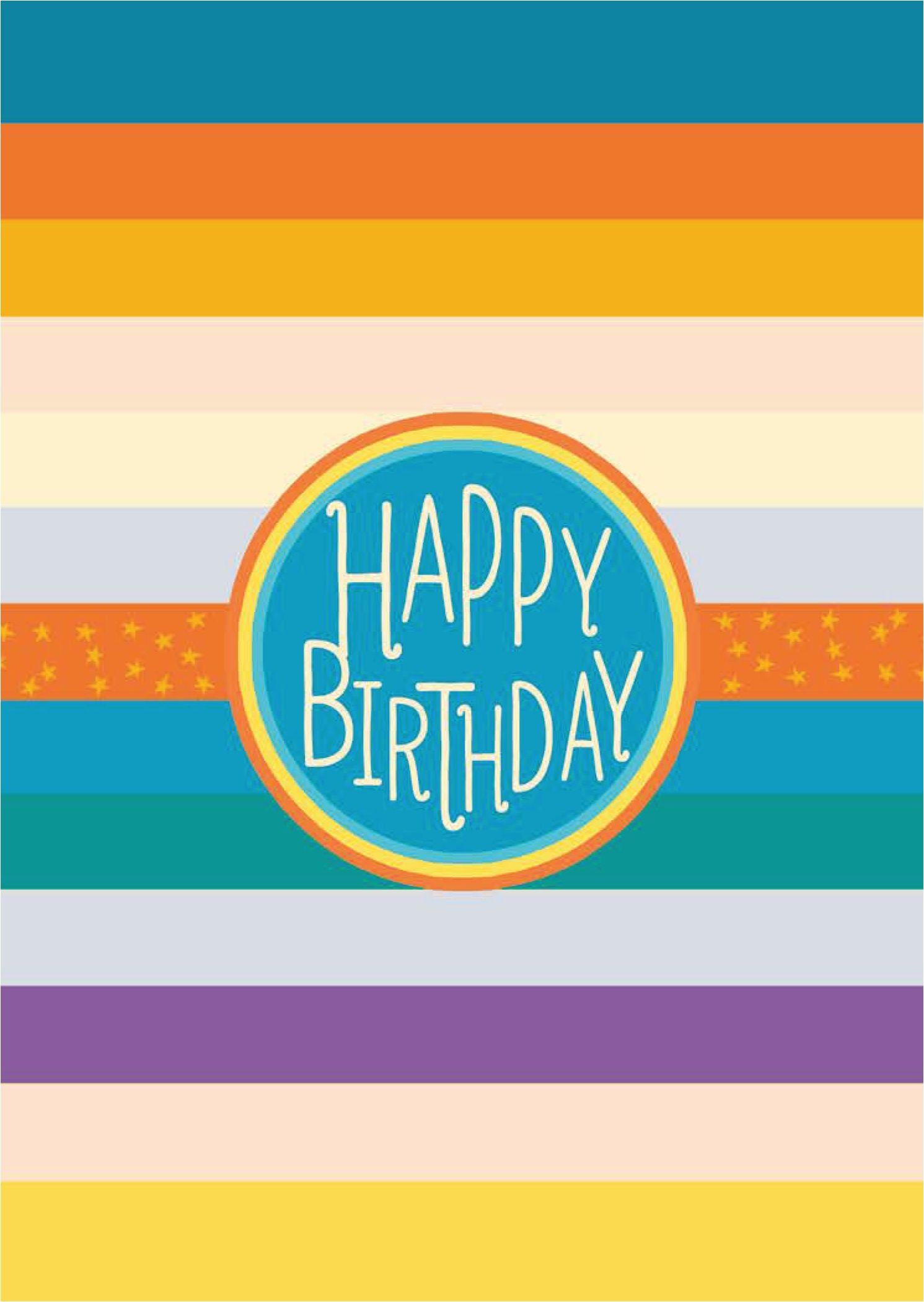 Christian Birthday Card | Happy Birthday Stripes