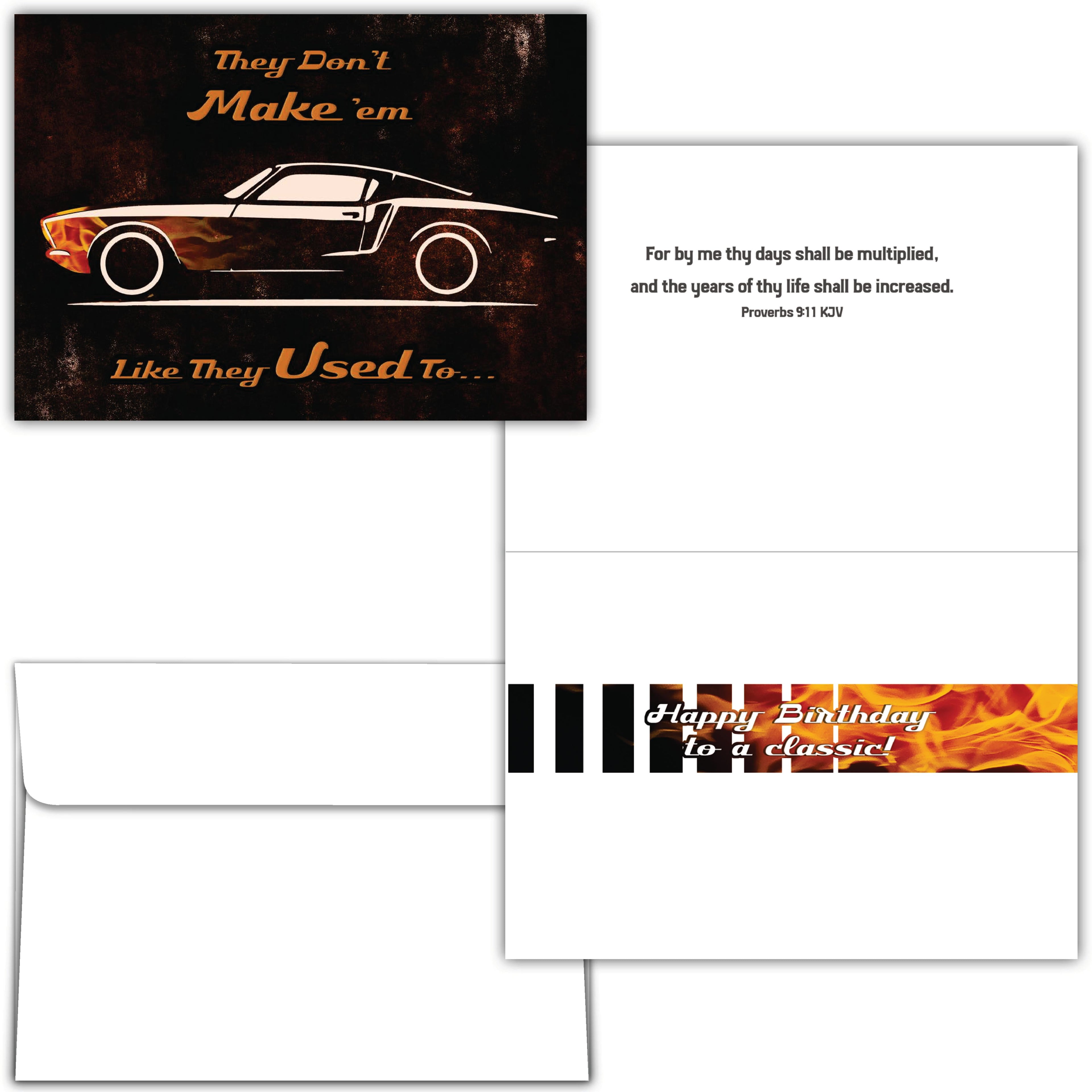 Christian Birthday Card for Him – Classic Muscle Car