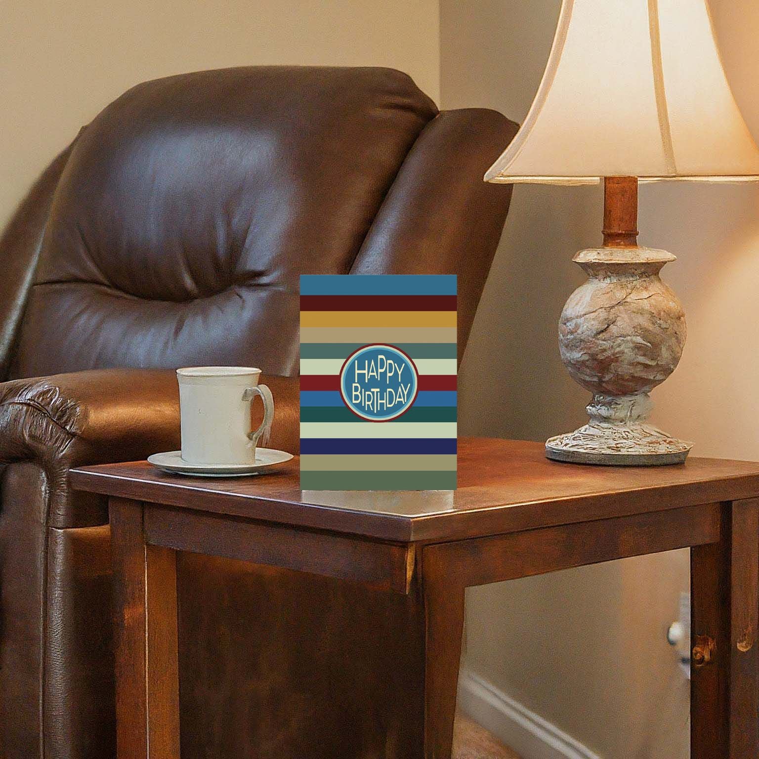 Christian Birthday Card | Happy Birthday Stripes II