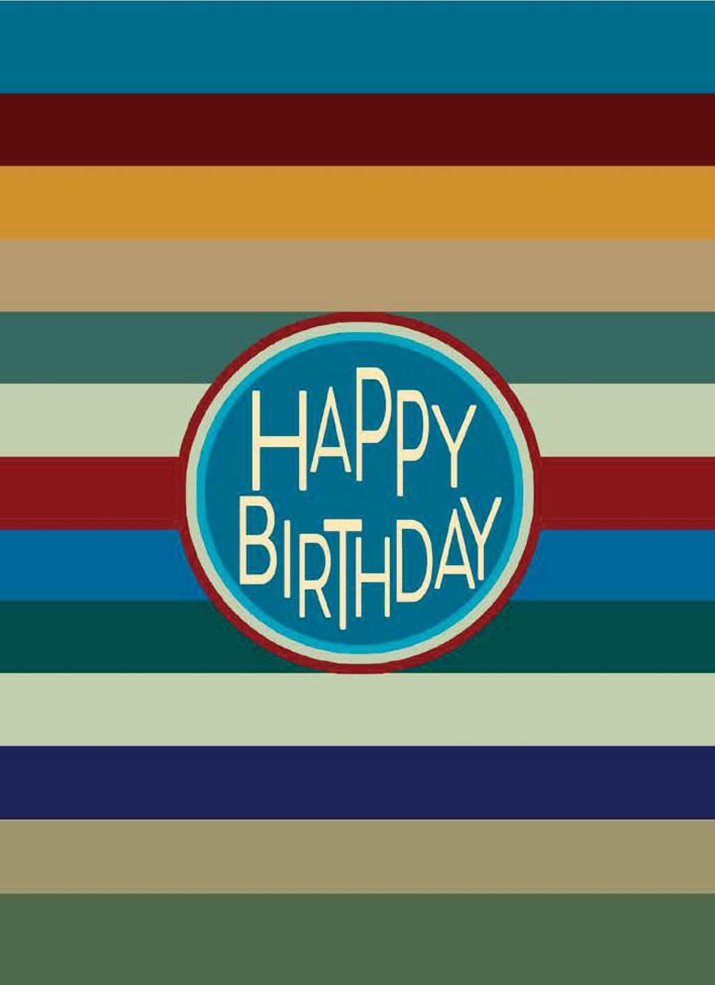 Christian Birthday Card | Happy Birthday Stripes II
