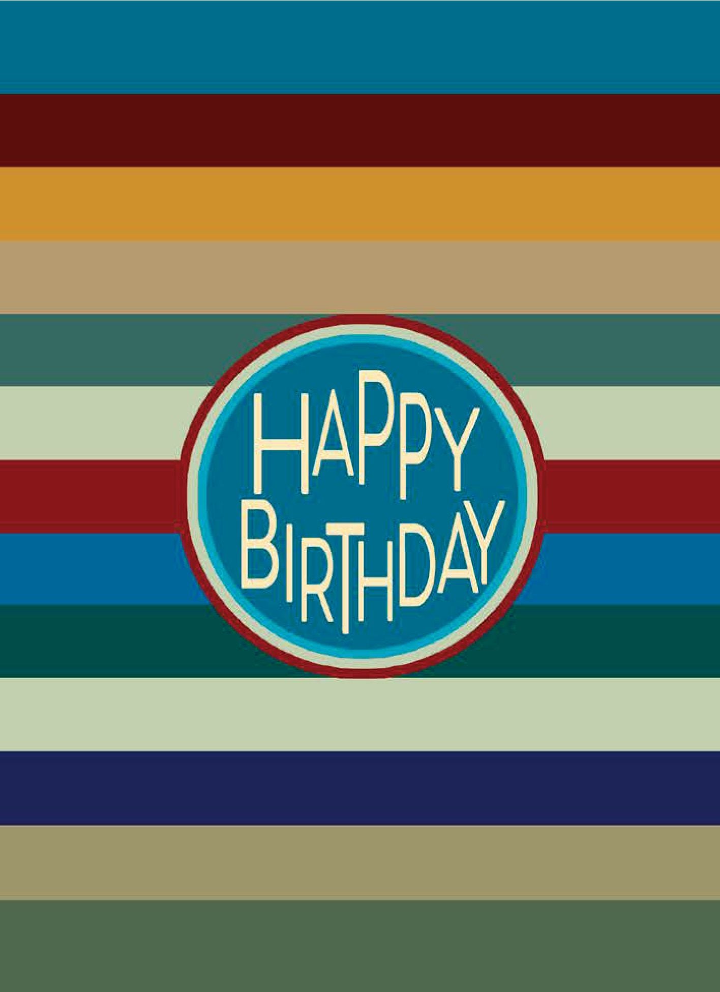 Christian Birthday Card | Happy Birthday Stripes II