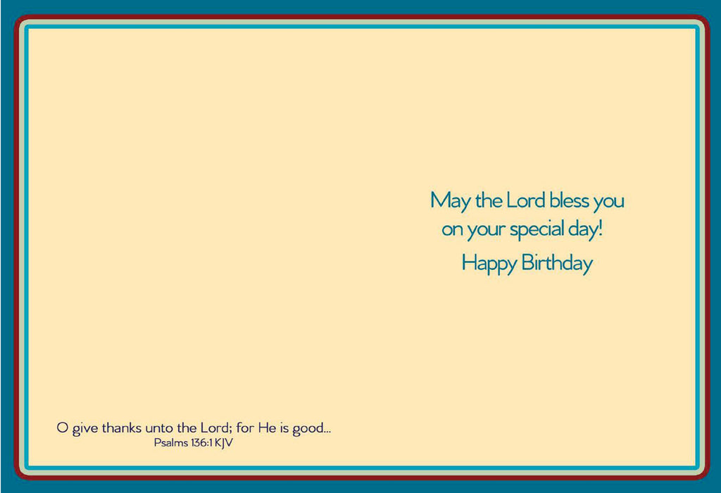 Christian Birthday Card | Happy Birthday Stripes II