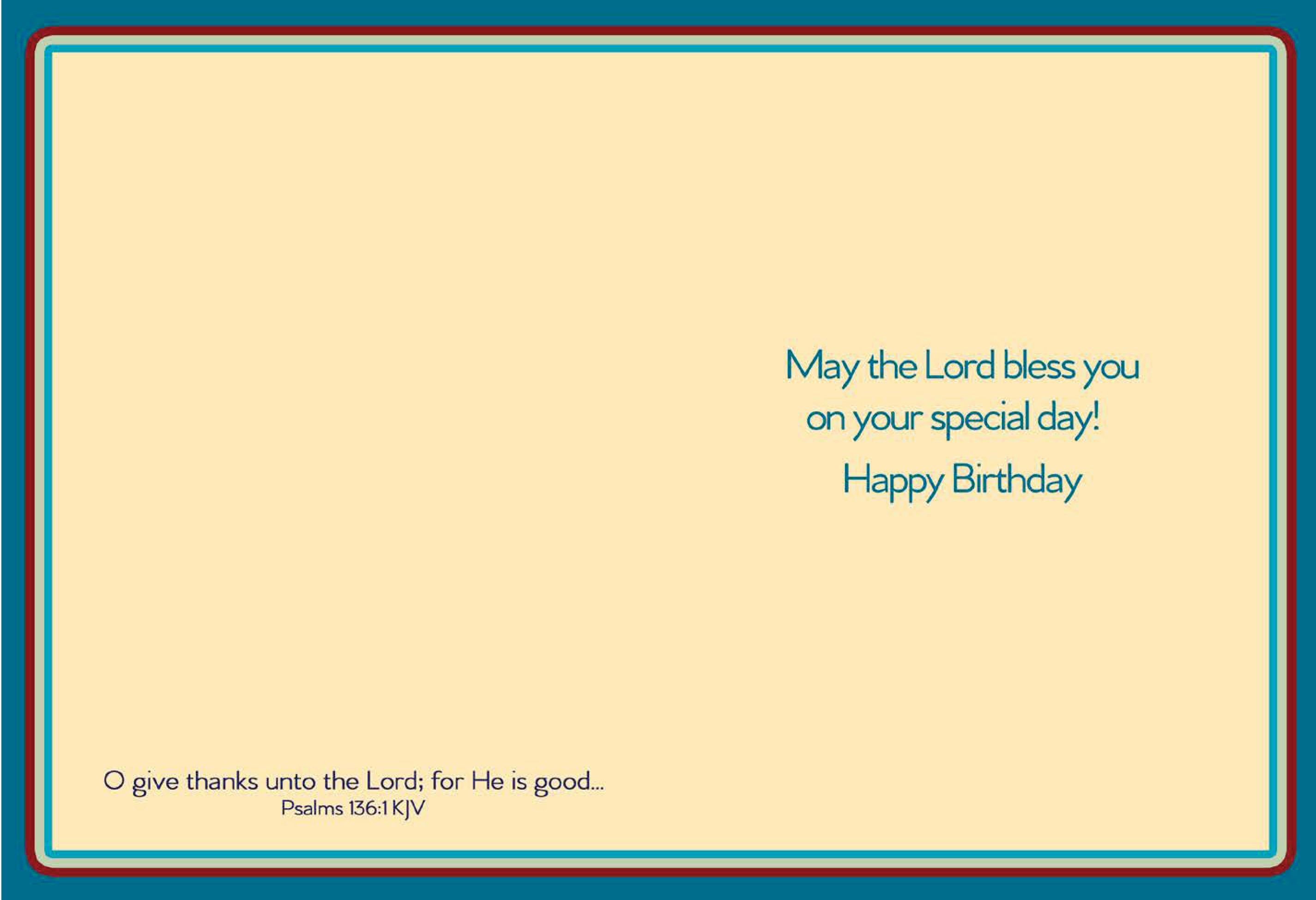 Christian Birthday Card | Happy Birthday Stripes II