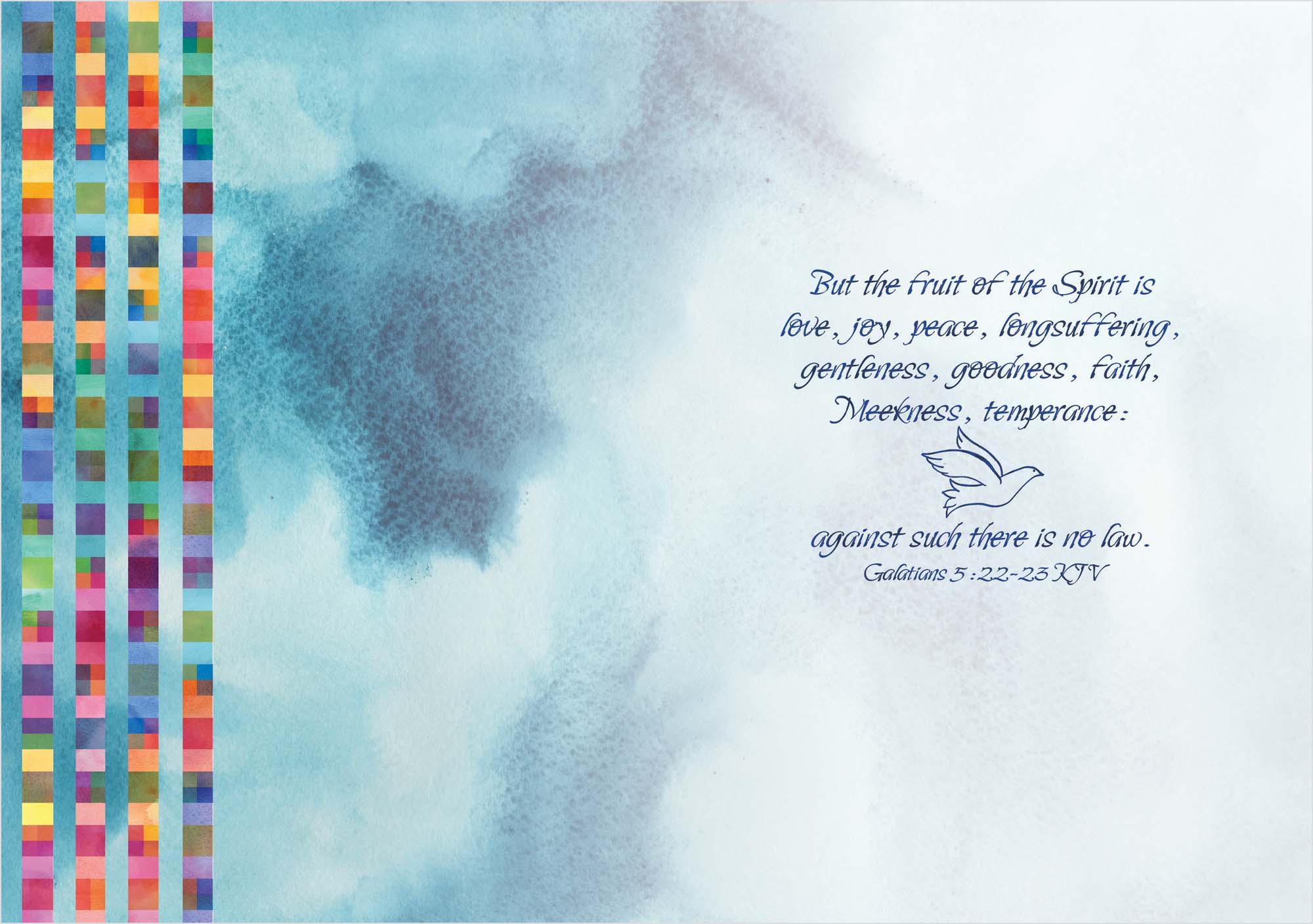 God Bless You on Your Confirmation Card — Fruit of the Spirit (KJV)