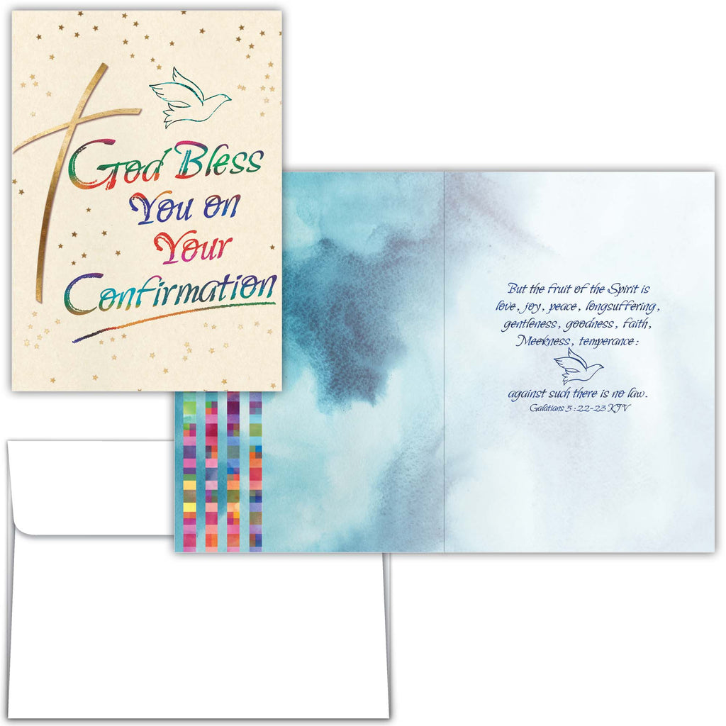 God Bless You on Your Confirmation Card — Fruit of the Spirit (KJV)
