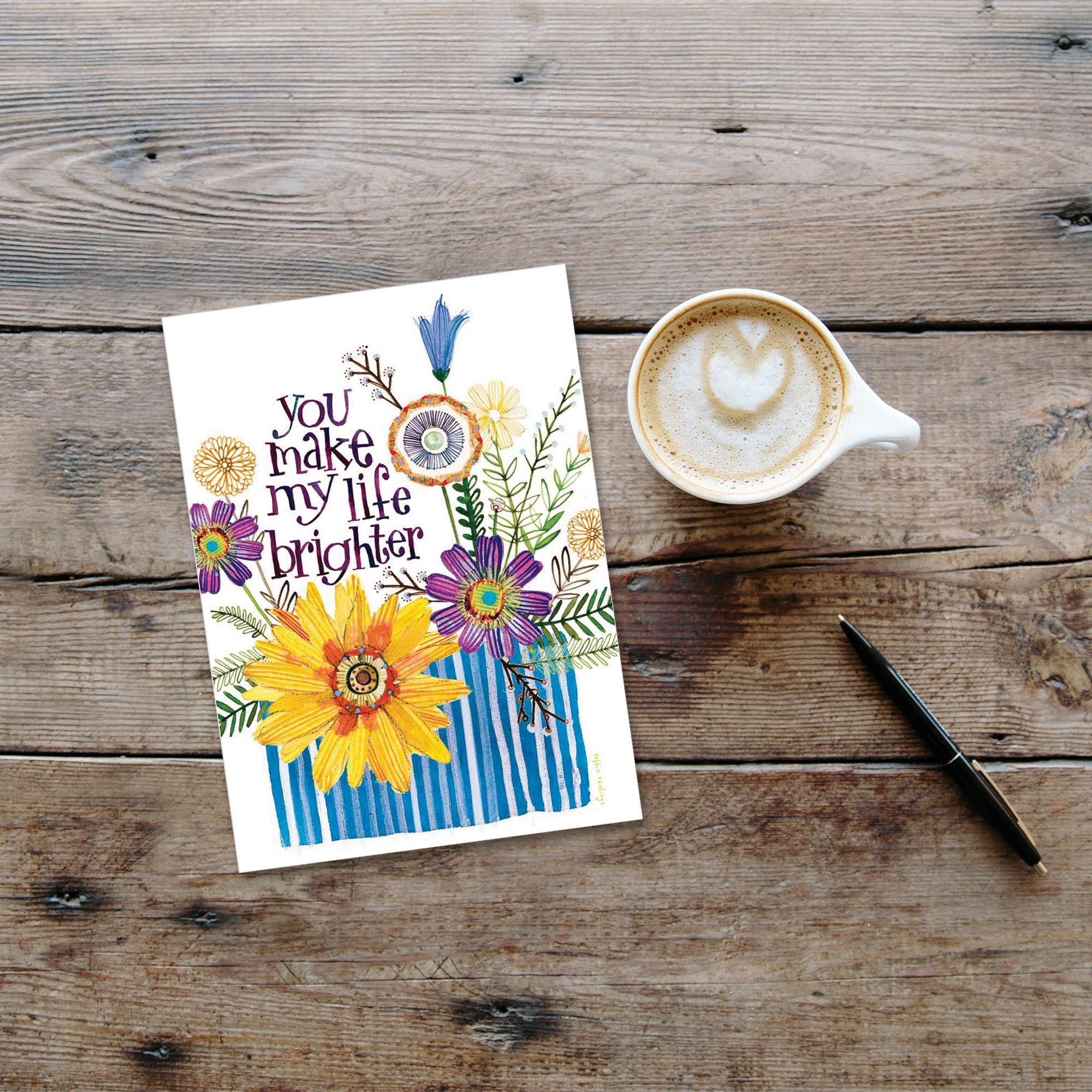 You Make My Life Brighter — Christian Friendship Card (KJV)